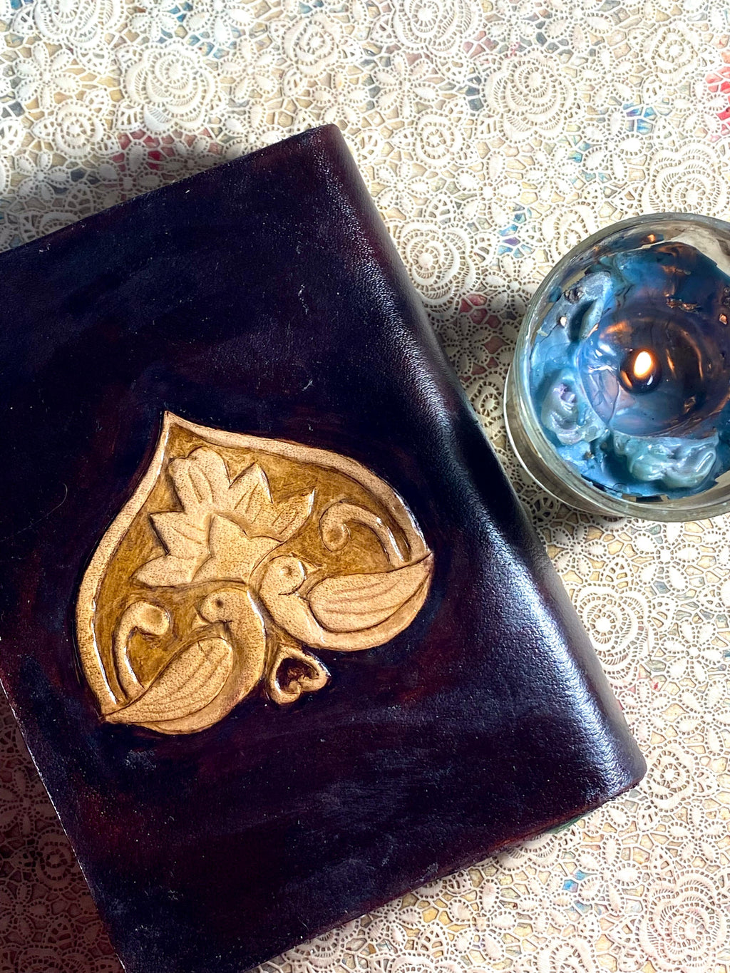 Leather carving (Moshaf cover )