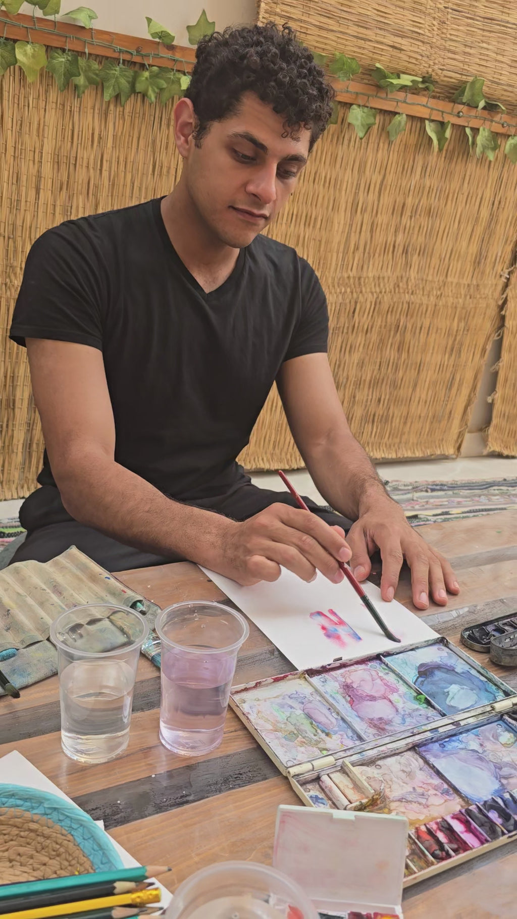 Water coloring