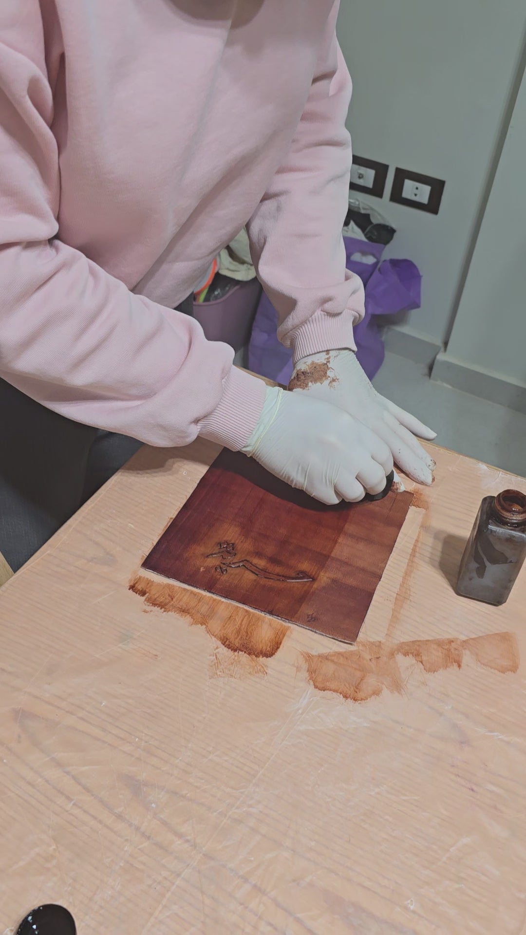 Leather carving