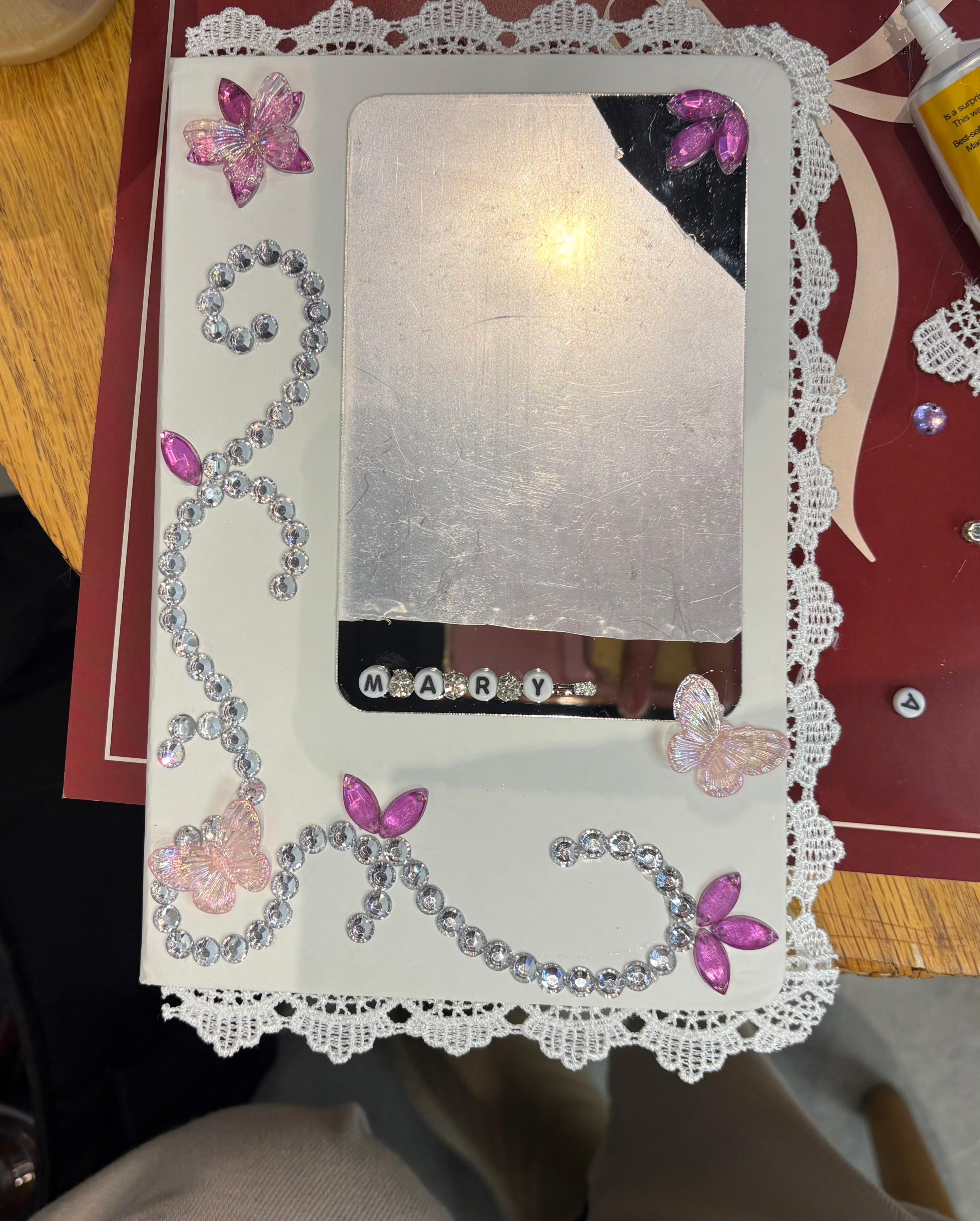 Mirror notebook decoration