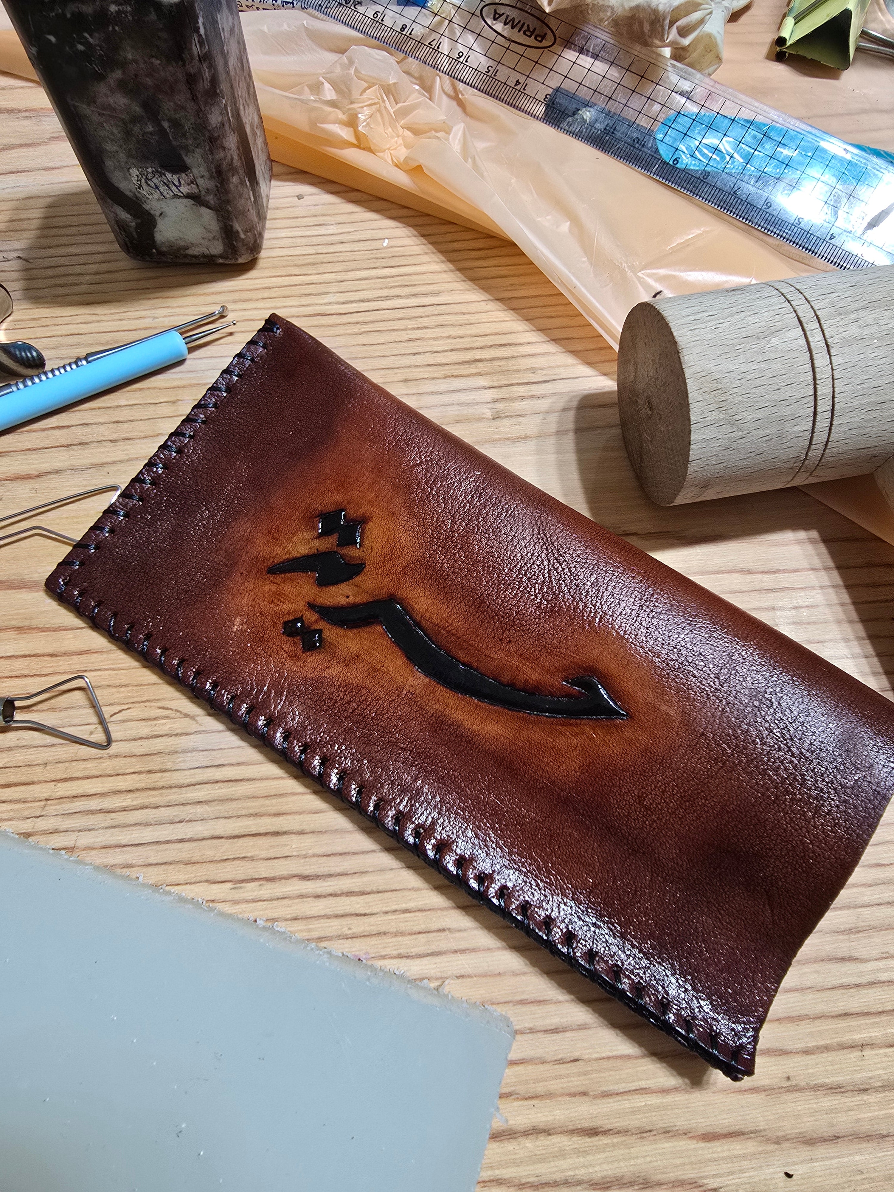 Leather carving