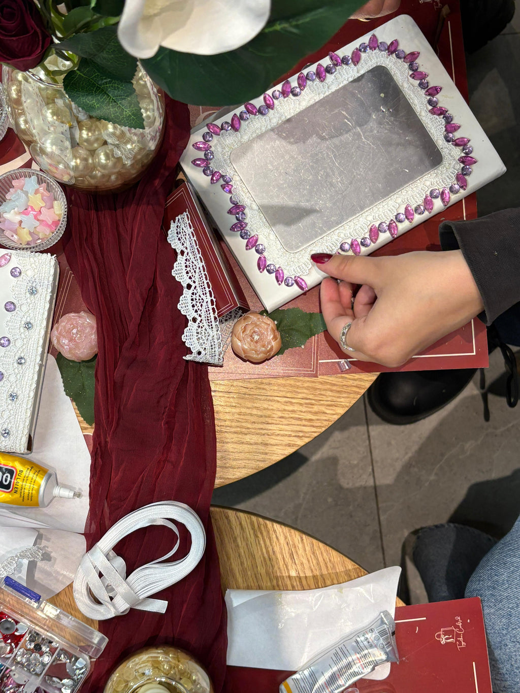 Mirror notebook decoration