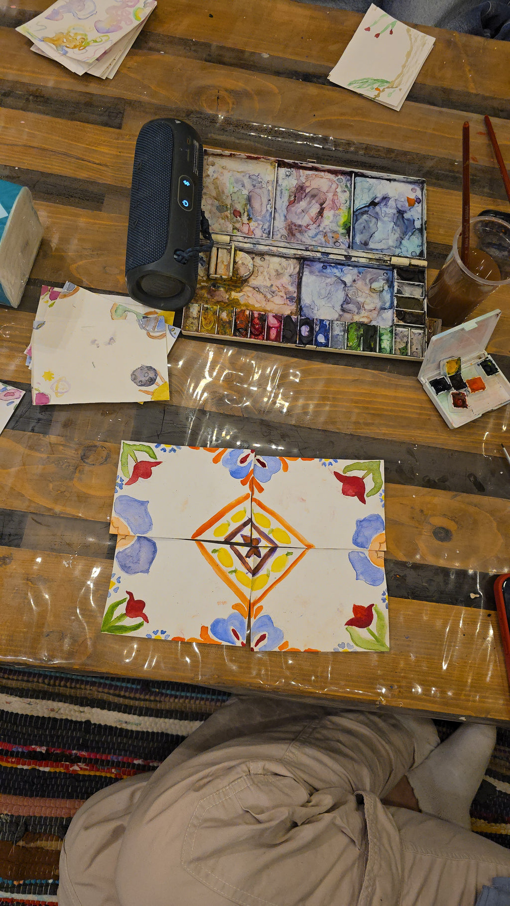 Water coloring
