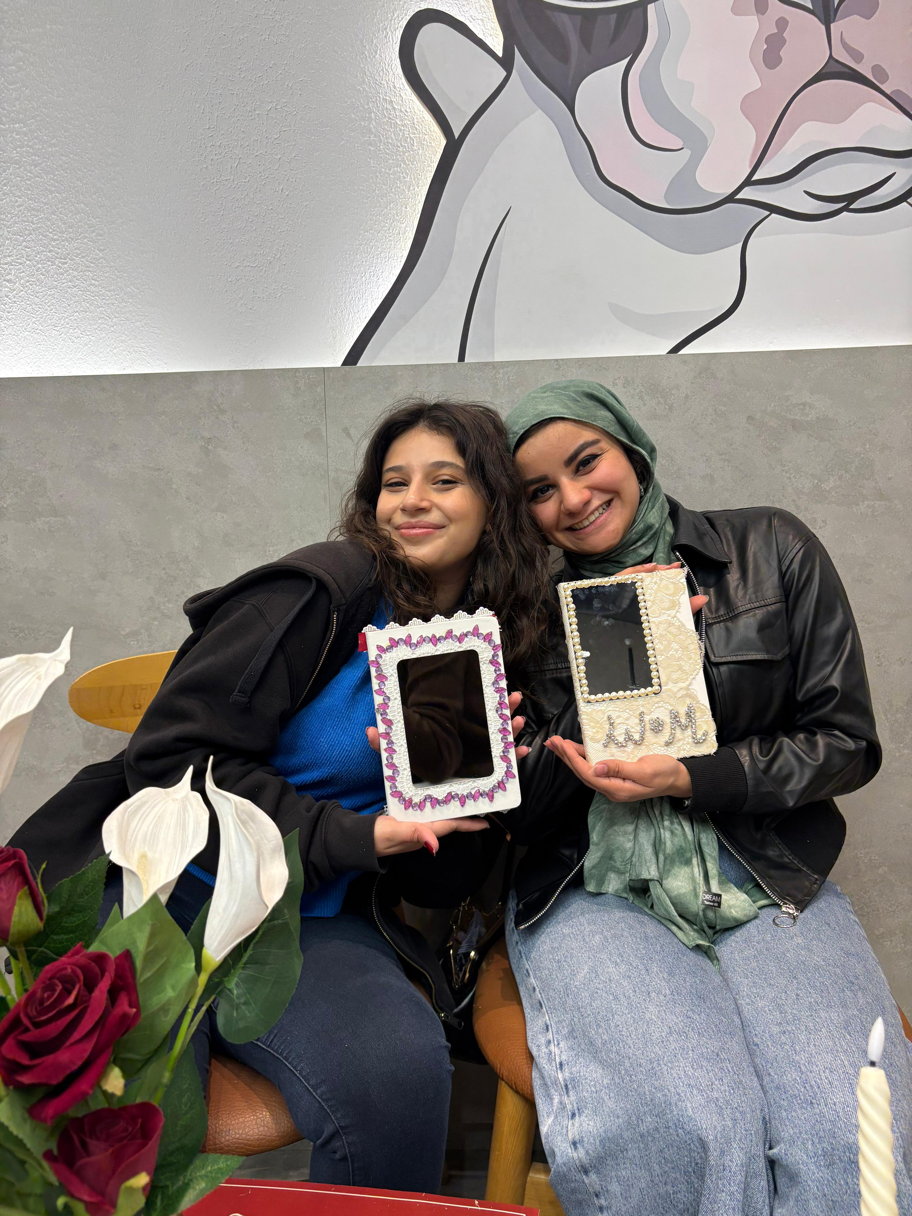 Mirror notebook decoration